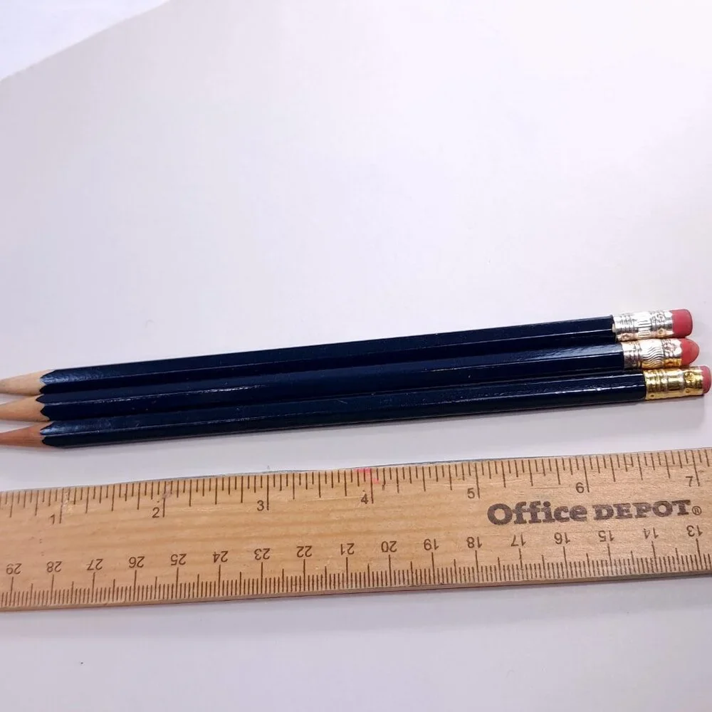 Flightsafety International pencil set 3 Flight safety‎ airplane plane navy blue